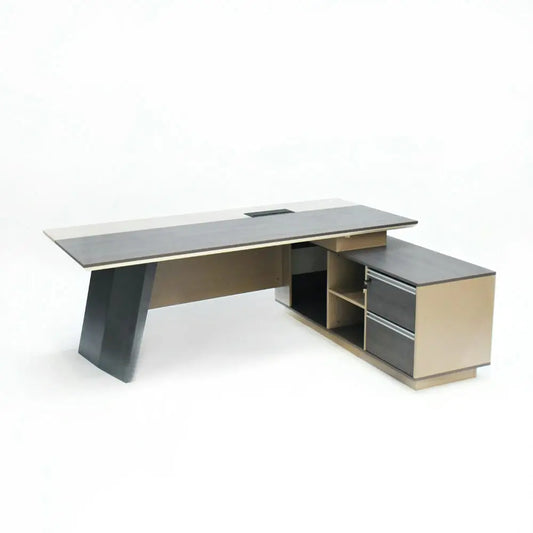 Modest 2-meter L-shaped executive director table, TD Furniture Malaysia