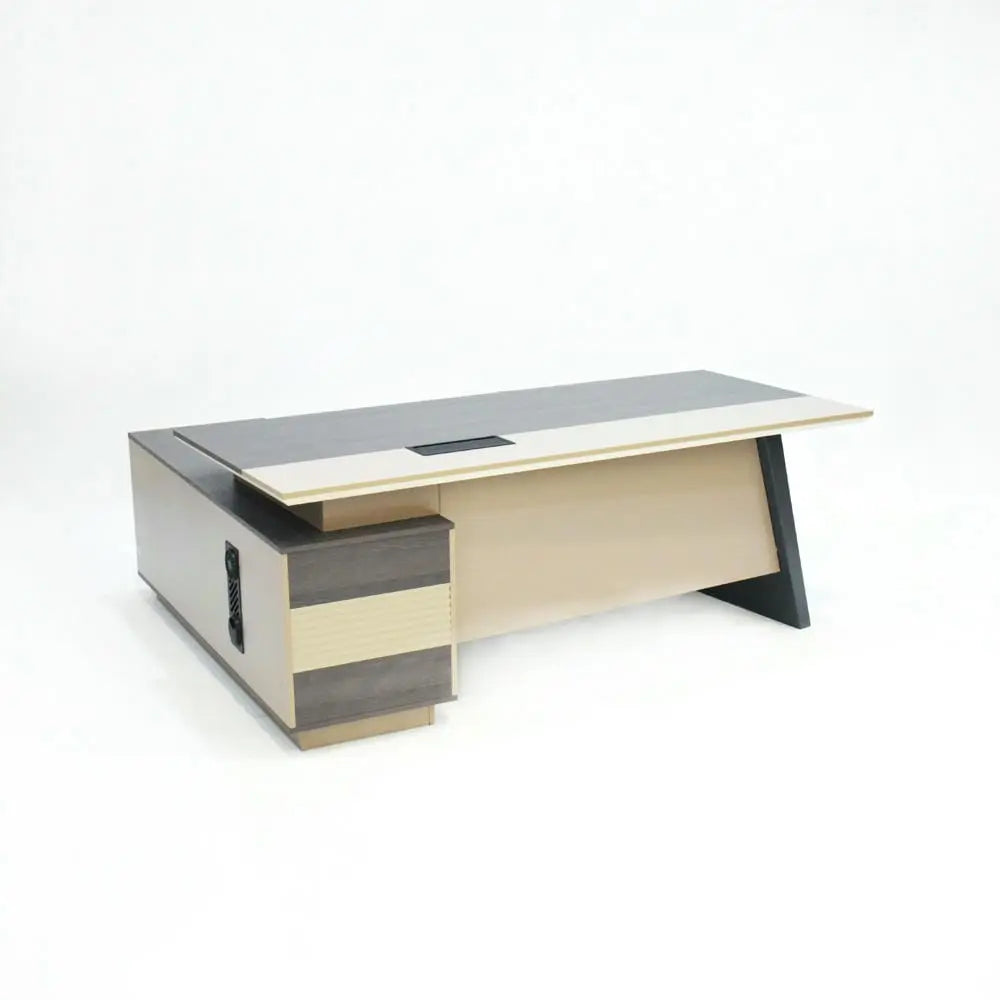 Modest 2-meter L-shaped executive director table, TD Furniture Malaysia